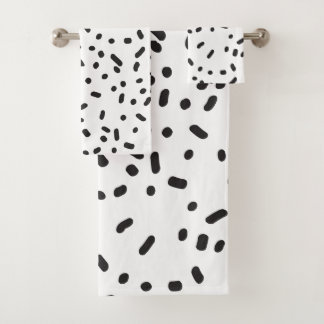 Serviettes de bain modernes et élégantes en noir e