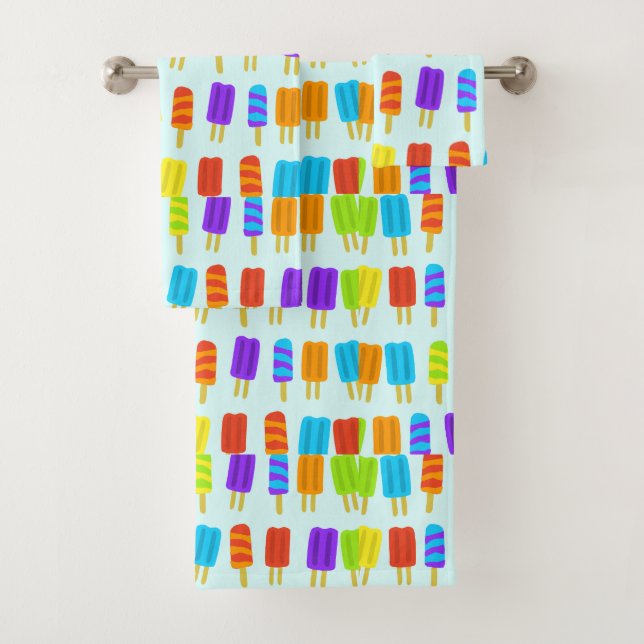 Serviettes de bain Motif Été Popsicle Set (En situation)