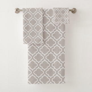 Serviettes de bain Motif Gris Chaud Set Cadeau