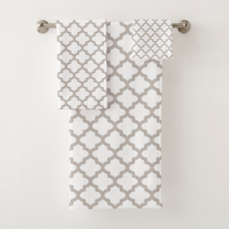 Serviettes de bain Motif gris Set Cadeau