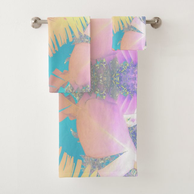 Serviettes de bain Palmiers Vibes Tropicales Heure (En situation)