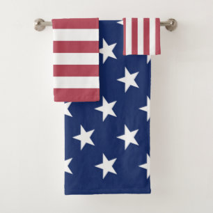 Serviettes de bain Patriotic Stars et Stripes