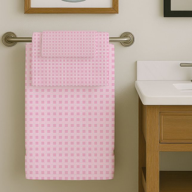 Serviettes de bain rose tendre, sensation propre e (Blush Pink Bath Towels Clean and Elegant Feel)