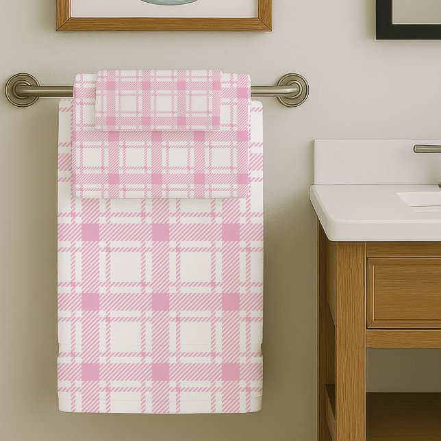 Serviettes de bain roses élégantes, aspect doux et (Elegant Pink Bath Towels Soft and Refined Look)