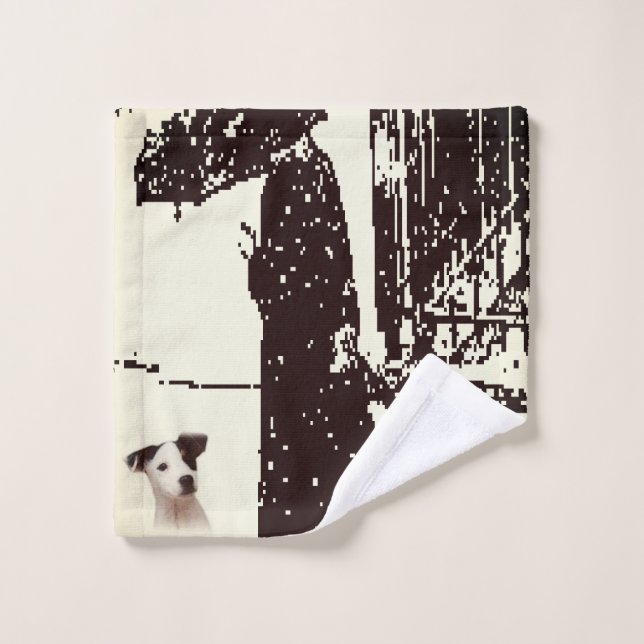 Serviettes de bain set chien (Gant de toilette)
