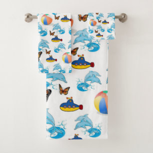 Serviettes de bain Set Dolphins Papillon