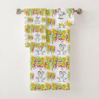 Serviettes de bain set Saint Valentin