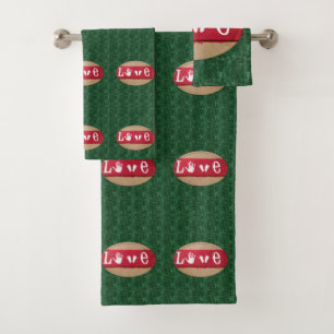 Serviettes de bain set Saint Valentin