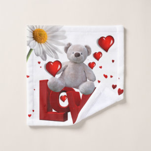Serviettes de bain set Saint Valentin, Amour