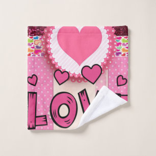Serviettes de bain set Saint Valentin, Amour