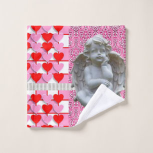 Serviettes de bain set Saint Valentin, Ange