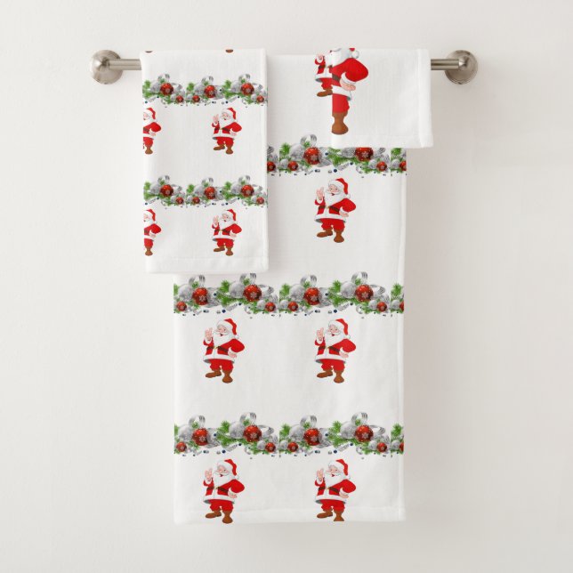 Serviettes de bain sets Noël (En situation)