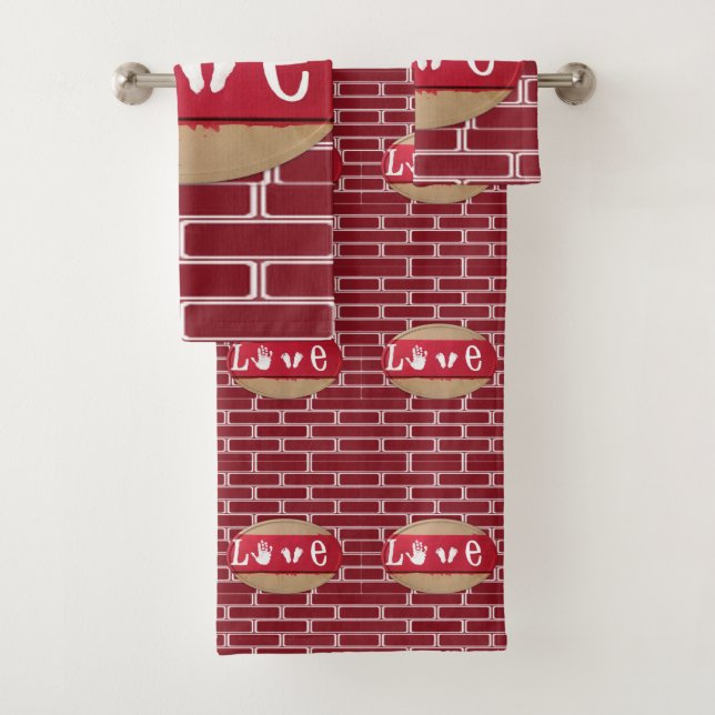 Serviettes de bain sets Saint Valentin Amour (En situation)