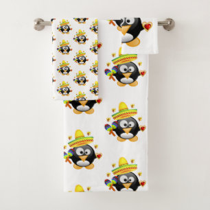 Serviettes de bain sets Saint Valentin Coeurs de p