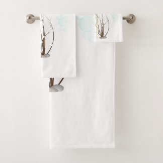 Serviettes de bain spa zen