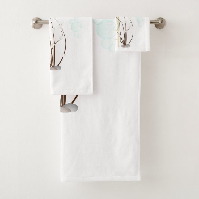 Serviettes de bain spa zen (En situation)