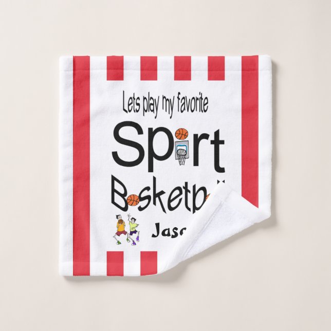 Serviettes de bain Sport favori Jeux de basket-bal (Gant de toilette)