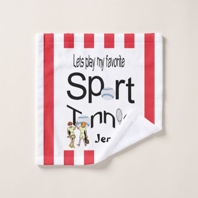 Serviettes de bain Sport favori Jeux de Tennis (Gant de toilette)