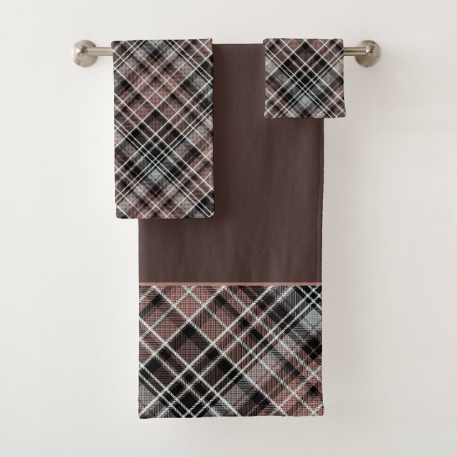Serviettes De Bain Tartan Plaid Classique (En situation)