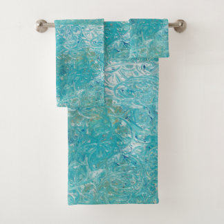 Serviettes de bain vert de la tortue de mer