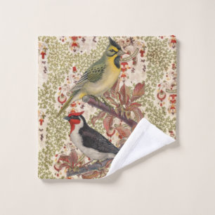 Serviettes de bain Vintage pour oiseaux