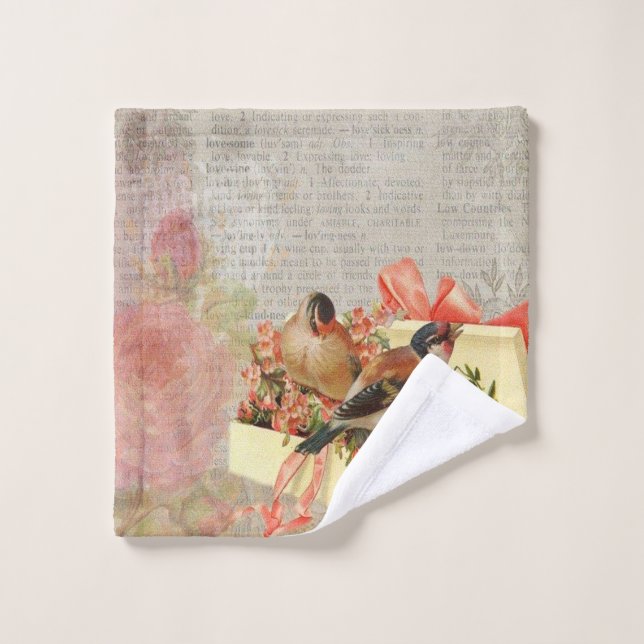 Serviettes de bain Vintage pour oiseaux (Gant de toilette)