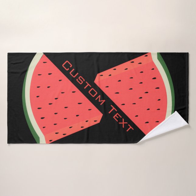 Serviettes de bain Watermelon avec texte et couleu (Serviette de bain)