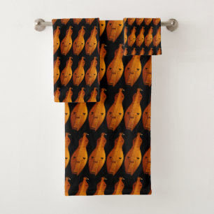 Serviettes de Bath de motif de musique de dulcimer