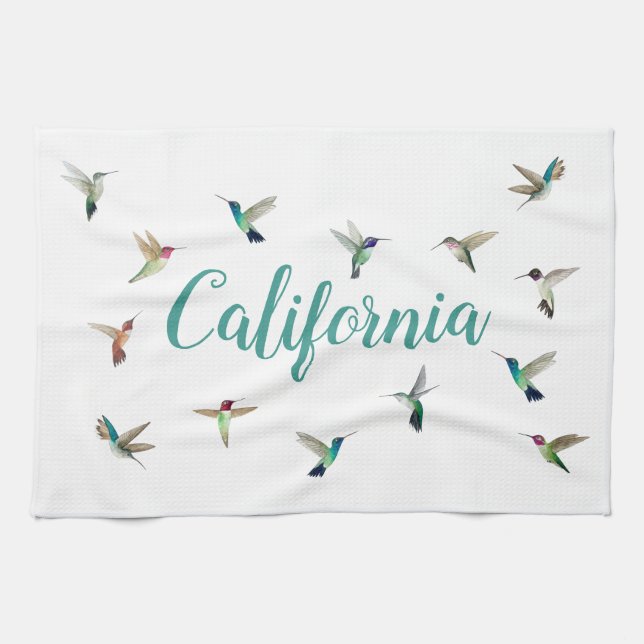 Serviettes de cuisine California Hummingbirds (Horizontal)