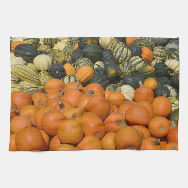 Serviettes de cuisine citrouille (Horizontal)
