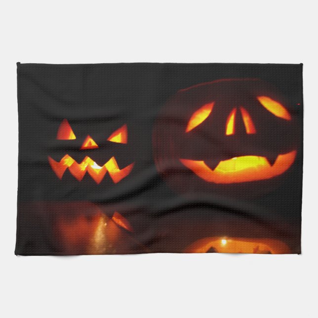 Serviettes de cuisine Citrouille Halloween (Horizontal)