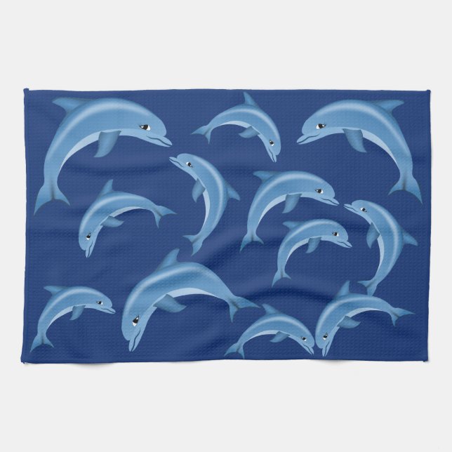 Serviettes de cuisine dauphins (Horizontal)