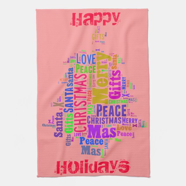SERVIETTES DE CUISINE DE NOËL - CADEAUX - XMAS TRE (Vertical)