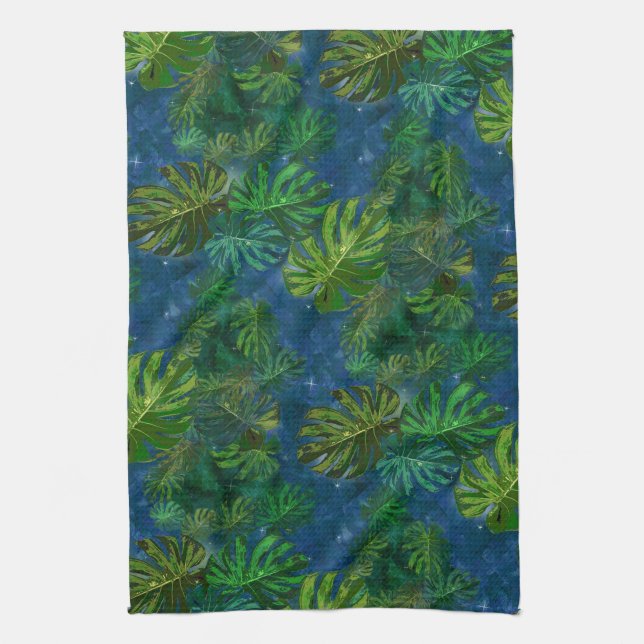 Serviettes De Cuisine De Nuit Moody Tropical (Vertical)