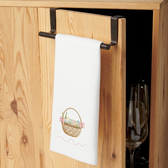 Serviettes de cuisine de Pâques (Pliage en tiers)
