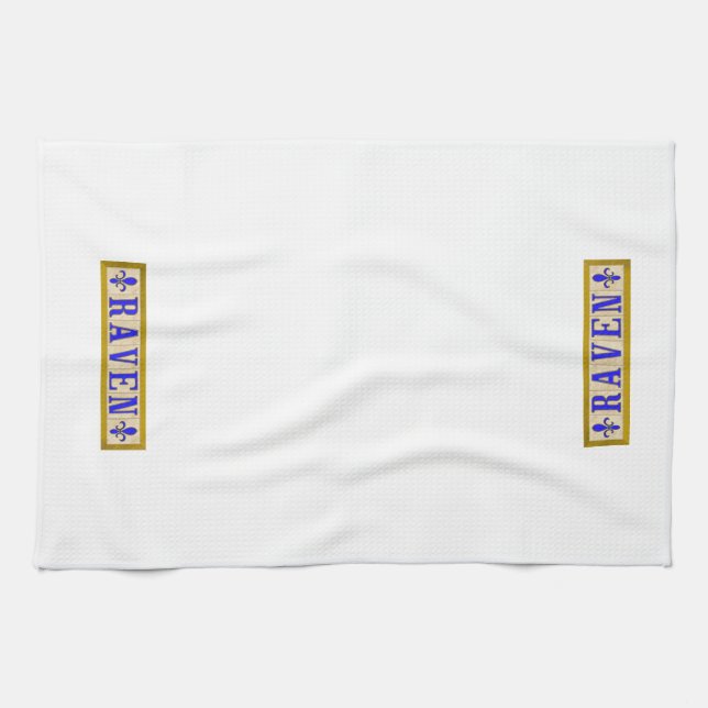 Serviettes de cuisine de Raven Fleur de Lis (Horizontal)