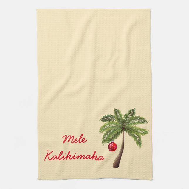 Serviettes de cuisine de vacances Mele Kalikimaka (Vertical)