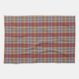 Serviettes de cuisine décoratives de plaid