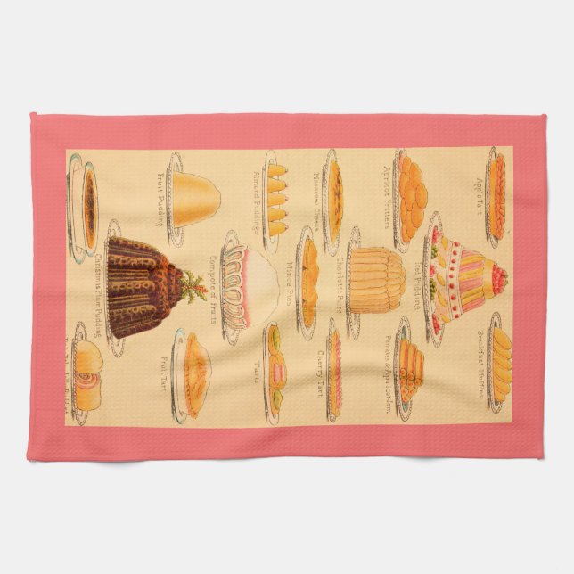 Serviettes de cuisine desserts vintages (Horizontal)