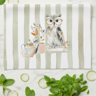 Serviettes de cuisine en aquarelle fantaisiste pou