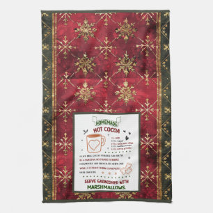 Serviettes de cuisine en cacao chaud maison