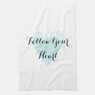 Serviettes de cuisine en coton 100% Follow Your He