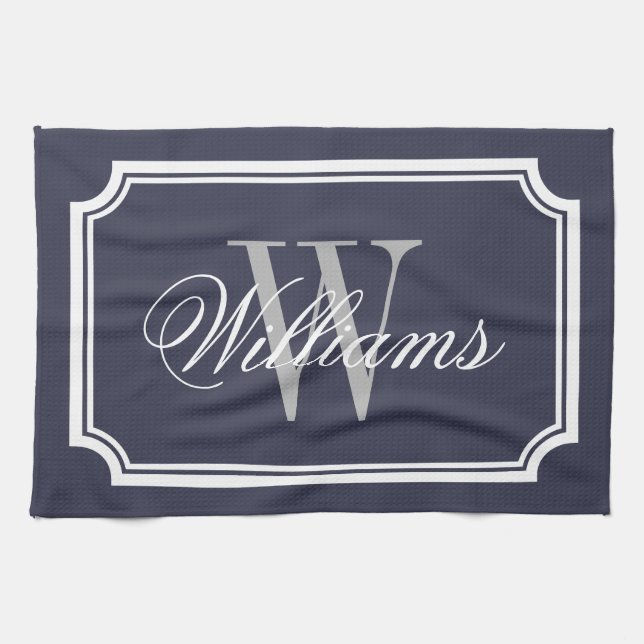 Serviettes de cuisine en coton monogramme personna (Horizontal)