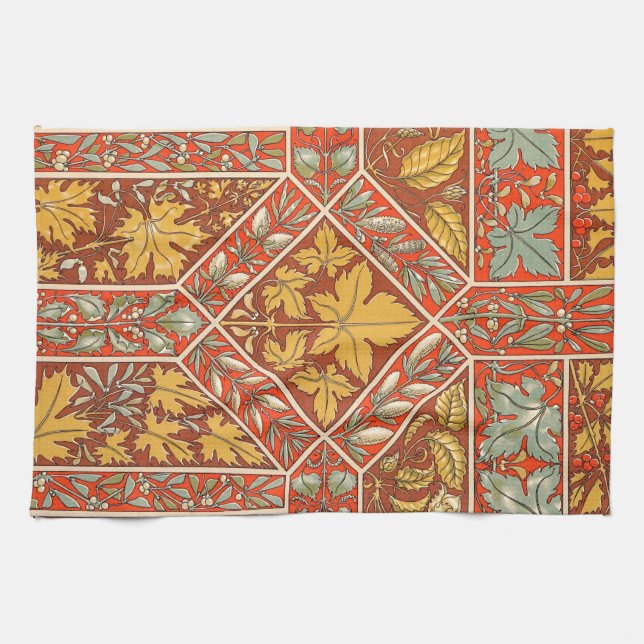 Serviettes de cuisine en feuille d'or antique (Horizontal)