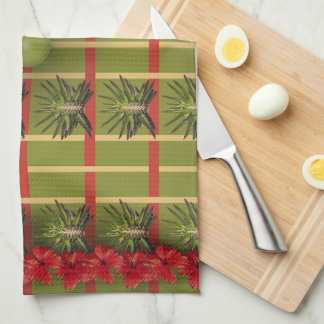 Serviettes De Cuisine En Tissu Verte Et Tufté
