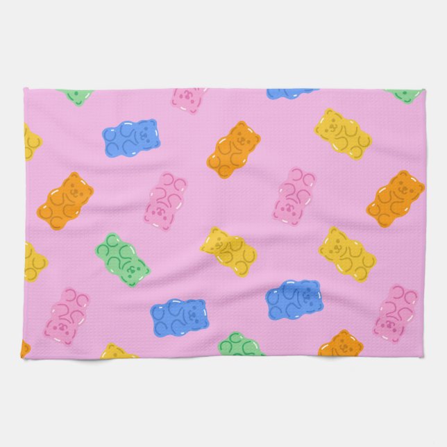 Serviettes de cuisine esthétiques en forme d'ours  (Horizontal)