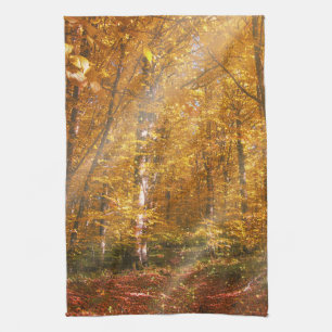 Serviettes de cuisine Forêt d'automne Gold Rays