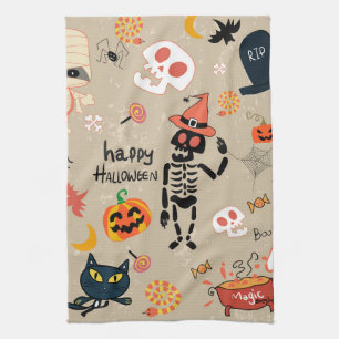Serviettes de cuisine Halloween éffrayantes