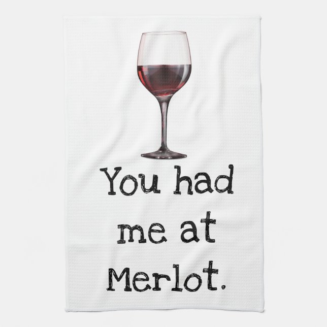 Serviettes de cuisine humoristiques en vin (Vertical)