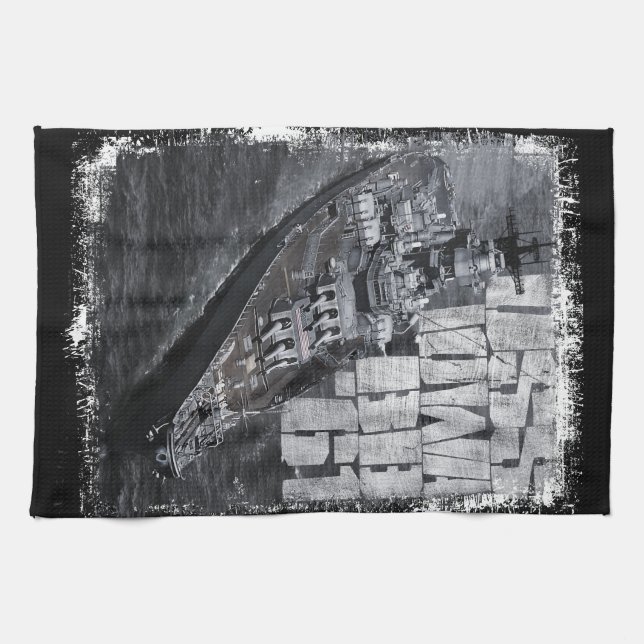 Serviettes De Cuisine Iowa Battleship (Horizontal)